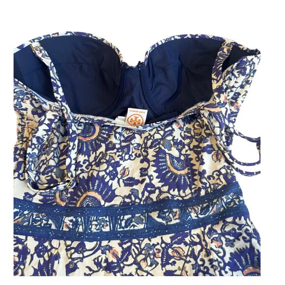 Tory Burch Ocean Mist Madura Print One-Piece Swimsuit/Bathing Suit (S) Rare - Picture 3 of 5